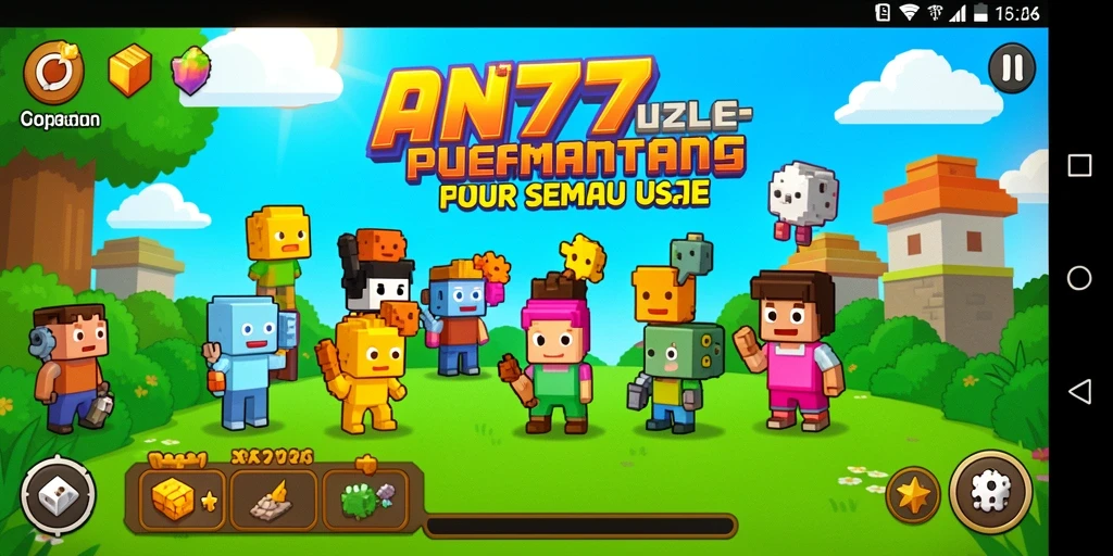 Tampilan gameplay AN777 dengan teka-teki yang memikat.