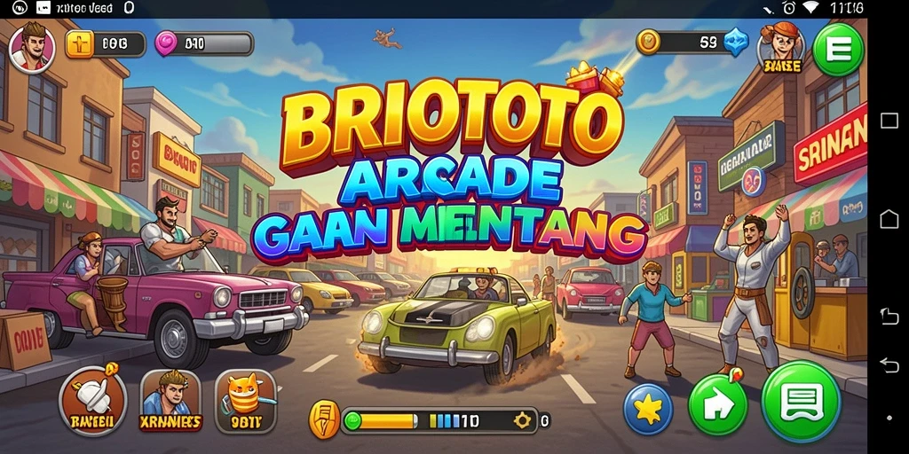 Tangkapan layar utama BRIOTOTO menampilkan gameplay yang penuh aksi dan tantangan.