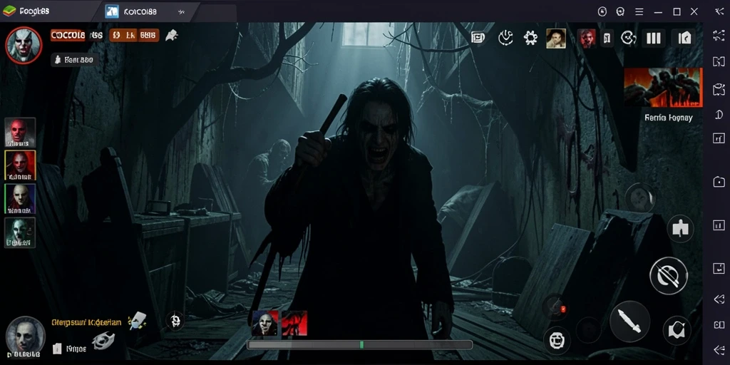 Tampilan gameplay menegangkan COCOL88 dengan suasana yang mencekam.