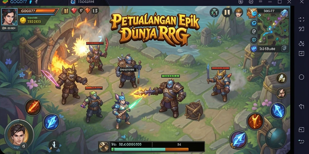 Tangkapan layar utama GOGO77 menampilkan pertempuran seru dan aksi mendebarkan.