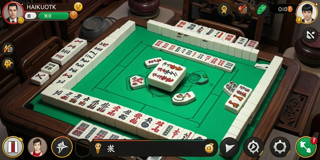 Tampilan gameplay HAIKUOTK yang menarik dengan suasana Mahjong.