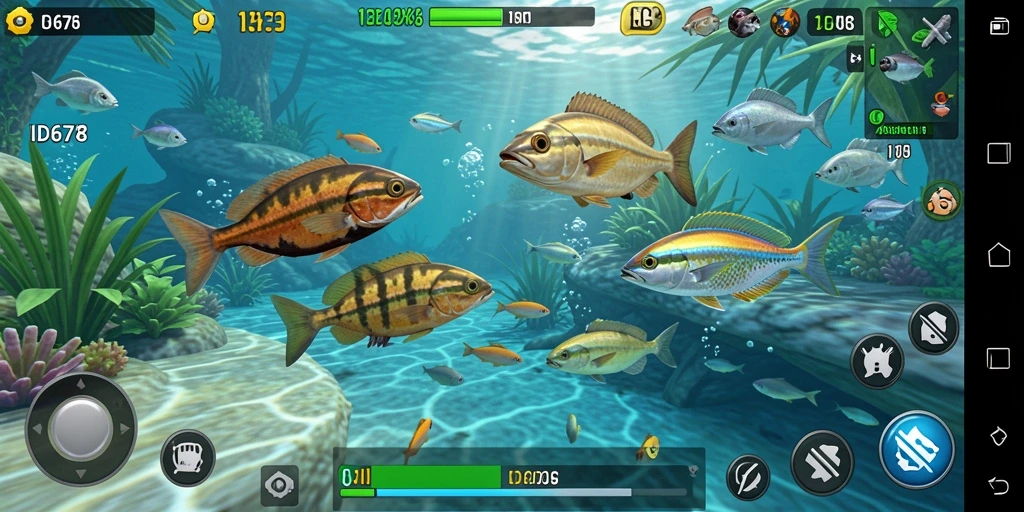 Tampilan gameplay ID678 yang mengasyikkan dalam menembak ikan.