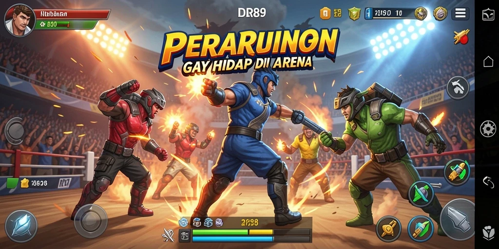 Tangkapan layar dari gameplay IDR89 yang menampilkan pertarungan epik.