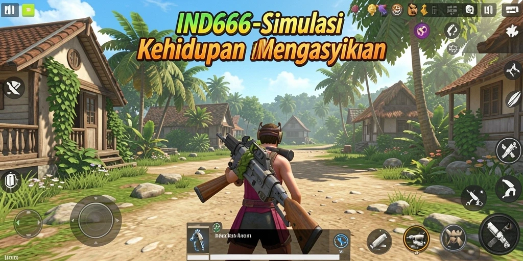 Tampilan gameplay menarik dalam game simulasi IND666.