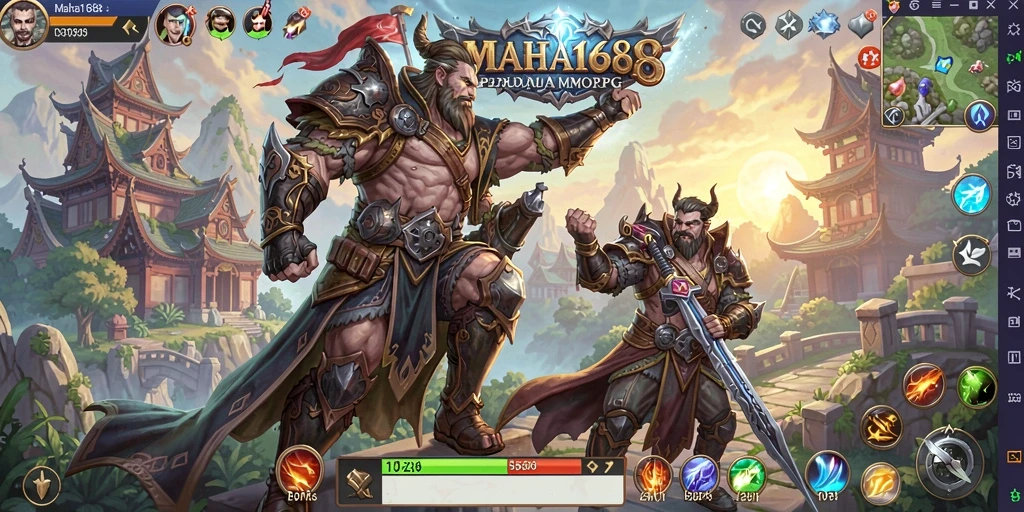 Tangkapan layar menunjukkan petualangan epik dalam game MMORPG.