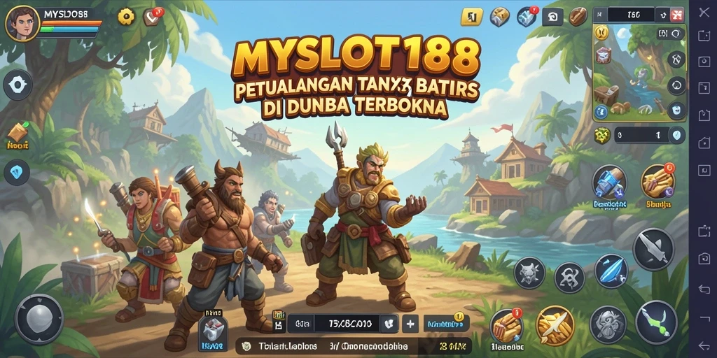 Screenshot gameplay MYSLOT188 menampilkan dunia terbuka yang luas.