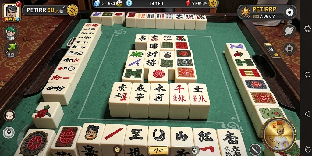 Gameplay seru Mahjong di PETIRRP dengan tampilan menarik.