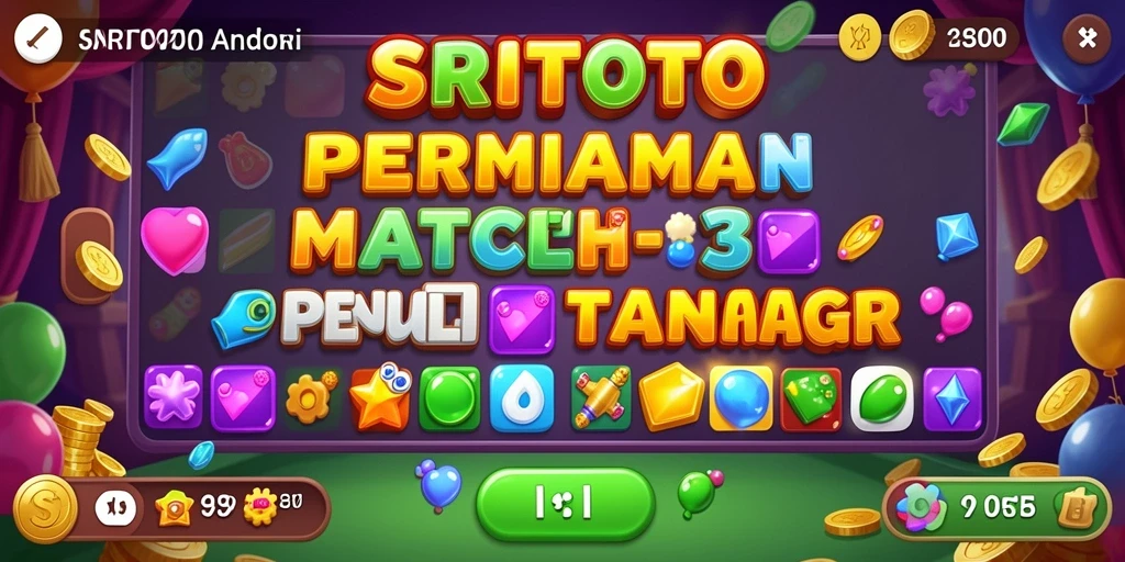 Screenshot gameplay SRITOTO yang menunjukkan aksi Match-3 seru.