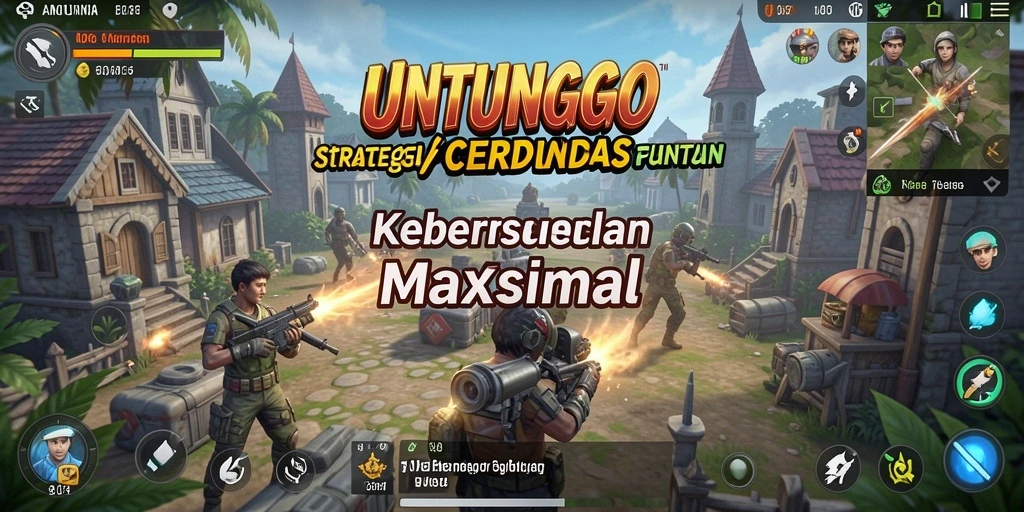 Tampilan utama gameplay UNTUNGGO dengan strategi yang menegangkan.
